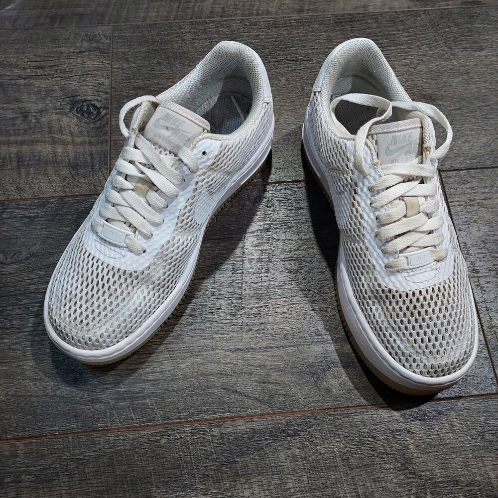 Nike Air Force 1 Upstep SI Particle Rose Athletic Shoes Womens 7.5 White Mesh - Picture 10 of 10